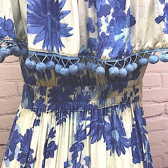Z & L Europe Blue Floral Boho Maxi Dress - Picture 9 of 16